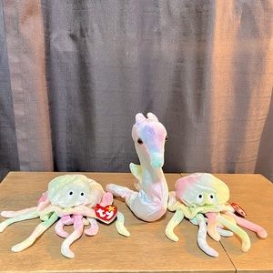 Rare Ty Beanie Babies Neon and Goochy (x2).